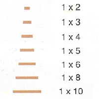 Filete de ramín de 1 mm. de espesor - Filete de ramín de 1 mm. de espesor en diferentes secciones.