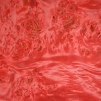 Muestra de chapa de raz o louppe de mappa teida de rojo - Muestra de chapa de raz de mappa teida de color rojo de 0,6 mm. de espesor